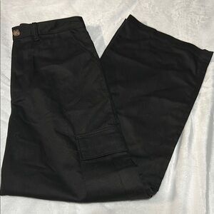 Boyish Black Cargo Pants Relaxed Fit High-Waisted